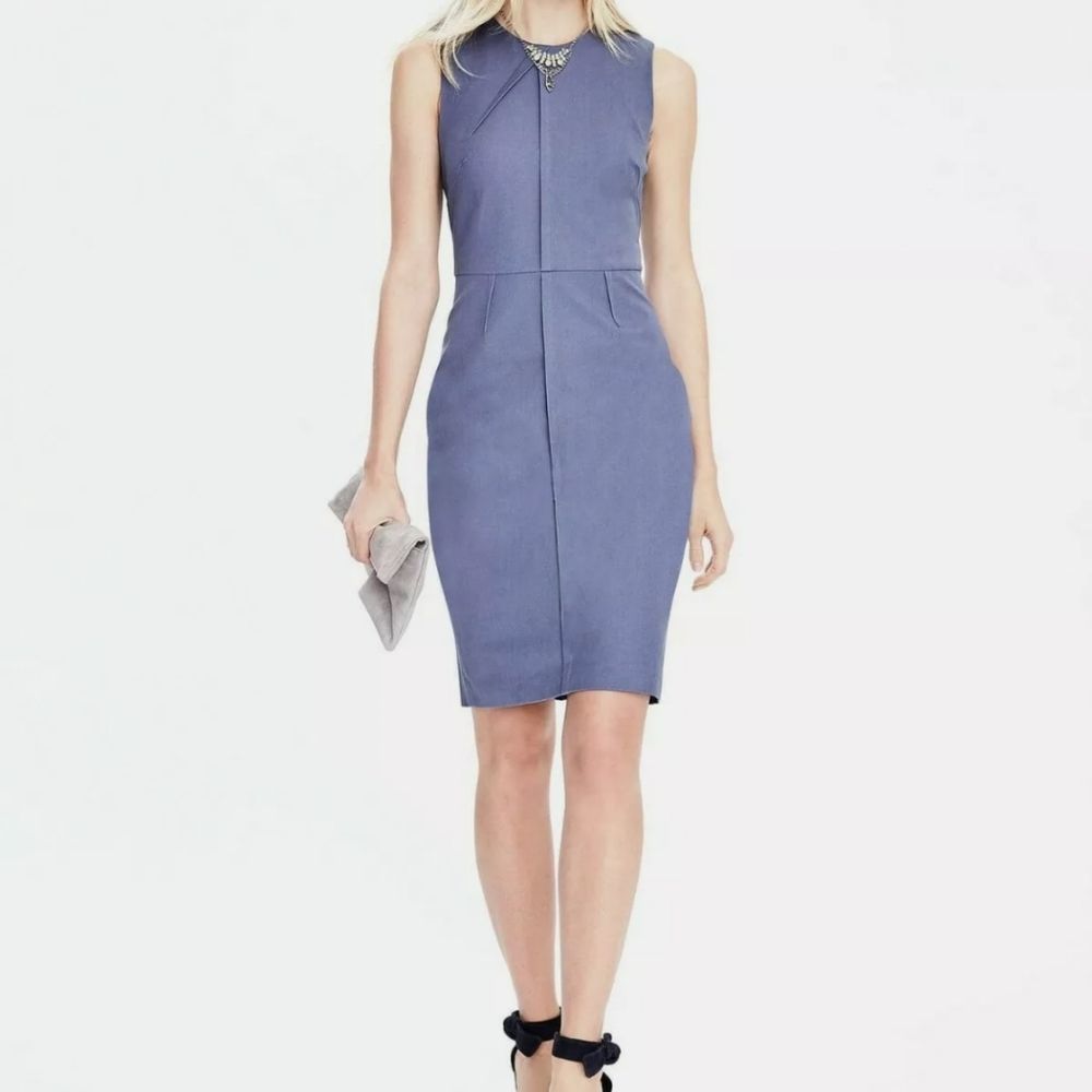 Banana Republic 4 Blue Bi Stretch Sheath Dress. Tags removed but never worn